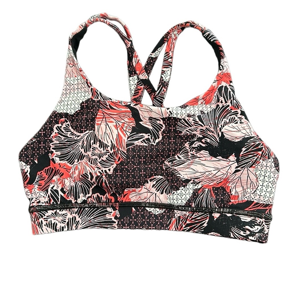 Lululemon Rare Floral Print Nulux Lunar New Year Energy Bra - Picture 2 of 6